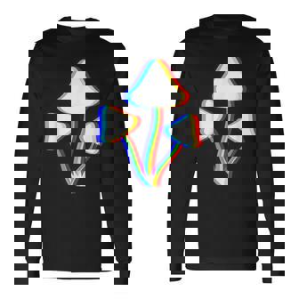 Mushroom Psychedelic EDM Trippy Vaporwave Techno Rave Long Sleeve T-Shirt | Mazezy