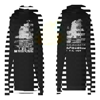 My Pole Is Long Fishing ハンティング フィッシャーマン ハンター 父の日 長袖Tシャツ - Kawaiitshirt