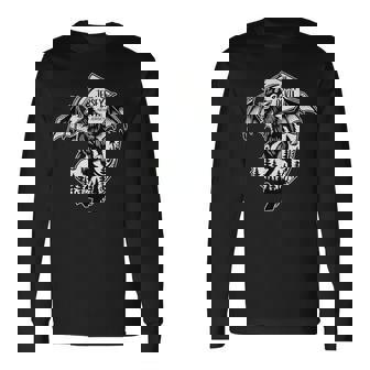 Mysterious The Jersey Devil New Jersey Usa Cryptid Halloween Long Sleeve T-Shirt | Mazezy