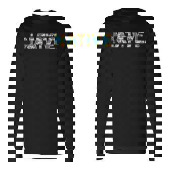 Native America ネイティブアメリカン 先住民 アンティーク調 長袖Tシャツ - Kawaiitshirt