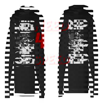 Need 4 Speed Racing 4th Birthday Party Quad 4 Wheeler ATV Long Sleeve T-Shirt | Mazezy