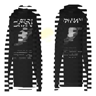 Nerdyaturn 天文学 科学 惑星 太陽系 事実 Wt 長袖Tシャツ - Kawaiitshirt