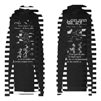 Nerdyintage ダーウィン進化生物学科学教師 長袖Tシャツ - Kawaiitshirt