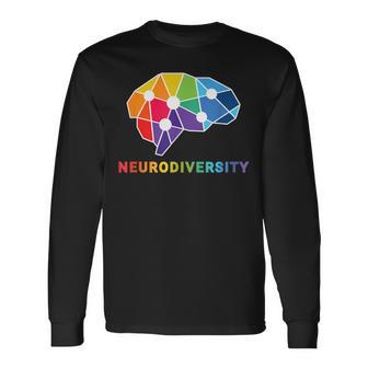 Neurodiversidad Arco Iris Cerebro Neurodiversidad Camiseta de manga larga - Regaloses