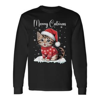 Niedliches Weihnachtsoutfit Katze Weihnachts Pyjama Katzen Langarmshirts - Geschenkecke