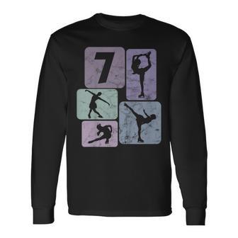 Niños 7 Cumpleaños Patinaje Artístico 7 Años Patinaje Artístico Camiseta de manga larga - Regaloses