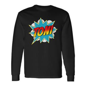 Niños Boys Toni Name Cómicuperhéroe Camiseta de manga larga - Regaloses