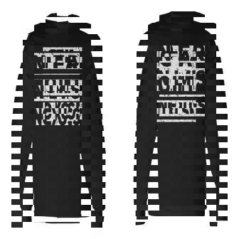 No Fear No Limits No Excuses Gewichtheben Neuheit Langarmshirts - Seseable