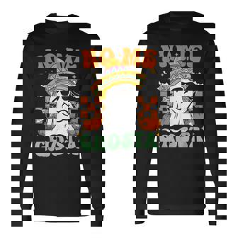 No Me Ghosta Mexican Halloween Ghost Sombrero Long Sleeve T-Shirt | Seseable FR