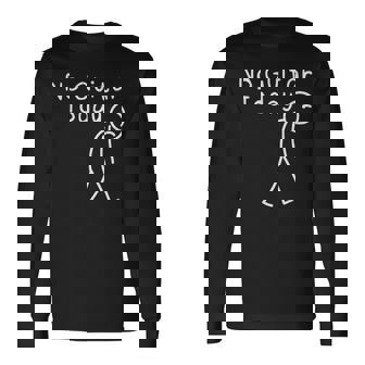 No Guitar Today Sad Stickman Musician Guitarists Music Long Sleeve T-Shirt | Seseable UK