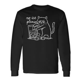 No Ice Please With Cat Abolish Ice Long Sleeve T-Shirt - Monsterry