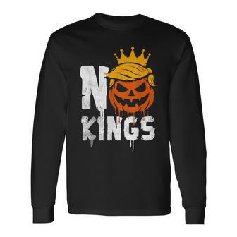 No Kings Halloween Long Sleeve T-Shirt - Thegiftio UK