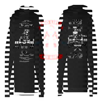 No Lift No Entrenamiento Gimnasio Navidad Xmasanta Camiseta de manga larga - Regaloses