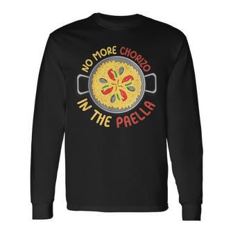 No Más Chorizo En La Paella Comida Divertida Paella Amante Meme Camiseta de manga larga - Regaloses