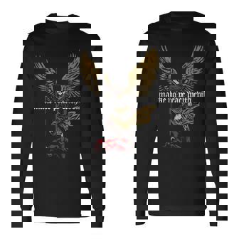 Make No Peace With Evil Archangel Michael On Back Long Sleeve T-Shirt - Monsterry