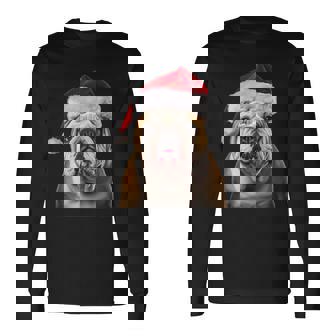 Noël Bouledogue Anglais Bouledogue Anglais Noël T-shirt à manches longues - Cadeauxyz