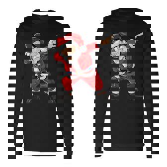 Noël Dabbing Père Noël Gars Noël Père Noël T-shirt à manches longues - Cadeauxyz
