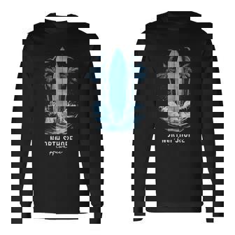 North Shore Oahu Hawaii Vintage Surf Beach Surfer Souvenir Long Sleeve T-Shirt | Mazezy