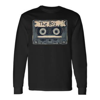 Nostalgic 80'S Retro Cassette Throwback Mix Tape 90'S Long Sleeve T-Shirt - Monsterry