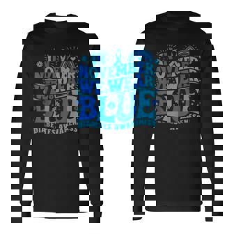 In November We Wear Blue Diabetes Awareness Ribbon Long Sleeve T-Shirt - Monsterry
