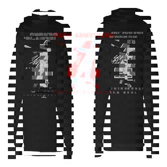 Number And Portrait Pete Crow Armstrong Chicago Baseba Mlbpa Long Sleeve T-Shirt | Seseable CA