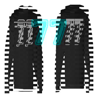 Número 77 Cian Deporte Número 77 Camiseta de manga larga - Regaloses