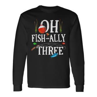 O-Fish-Ally Three Birthday Decorations 3Rd Birthday Boy Long Sleeve T-Shirt - Thegiftio UK