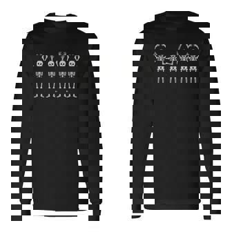 O-H-I-O State Skeleton Ohio Halloween Long Sleeve T-Shirt | Mazezy