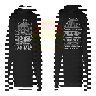 October 1975 Limited Edition 50-Year-Old 50Th Birthday Long Sleeve T-Shirt | Mazezy