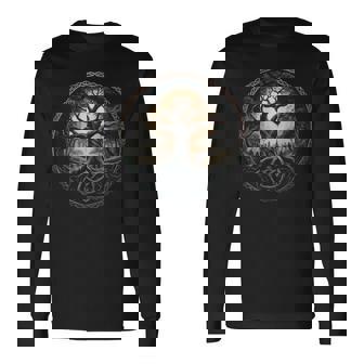 Odin Tree Of Life Cool Viking Valhalla Pagan Norse Mythology Long Sleeve T-Shirt | Seseable CA