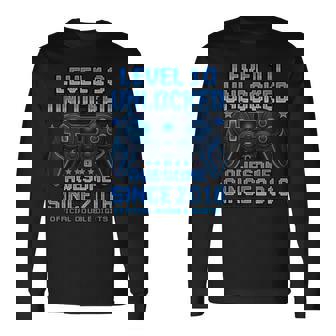 Official Double Digits Level 10 Unlocked 10Th Birthday Boy Long Sleeve T-Shirt - Monsterry