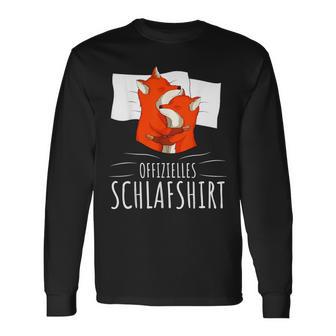 Offizielleschlaf Fuchs Langarmshirts - Geschenkecke