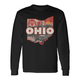 Ohio State Of Ohio Retro Ohio Long Sleeve T-Shirt - Thegiftio UK