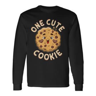 One Cute Cookie Chocolate Chip Cookies Long Sleeve T-Shirt - Thegiftio UK