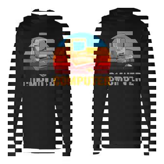Ordenador Retro Estilointage Atardecer Camiseta de manga larga - Regaloses