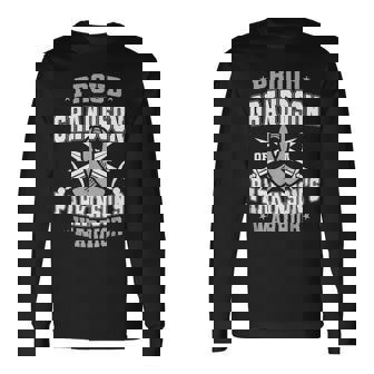 Orgulloso Nieto De Un Guerrero De Parkinson Apoyo Parkinson Camiseta de manga larga - Regaloses