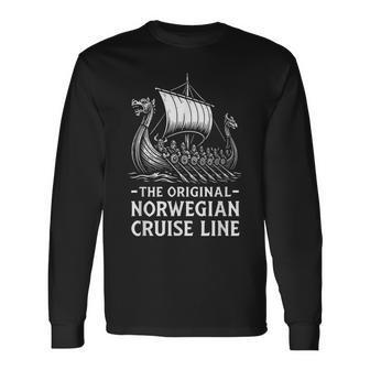 Original Norwegian Cruise Line Viking Humor Vikings Long Sleeve T-Shirt - Monsterry
