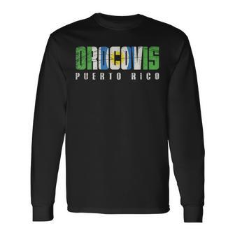 Orocovis City In Puerto Rico Orocovis Flag Long Sleeve T-Shirt - Thegiftio UK