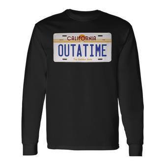 Outatime Classiccifi Retro Future California Placa De Matrícula Camiseta de manga larga - Regaloses