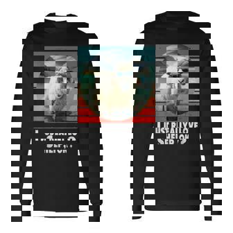 Ovejas Divertidas Con Gafas Deol Ovejas Divertidas Camiseta de manga larga - Regaloses