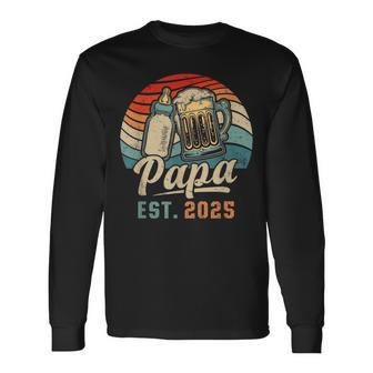 Papa Est 2025 Ersteratertag Frischgebackenerater Langarmshirts - Geschenkecke