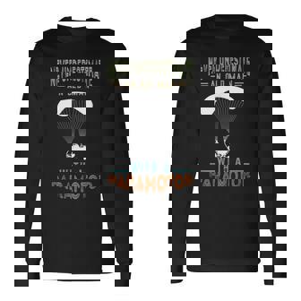Paramotor Old Man Paramotor Pilot Paraglider Paramotoring Long Sleeve T-Shirt | Mazezy