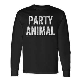 Party Animal And Animal Control Matching Couples Humor Long Sleeve T-Shirt - Thegiftio UK