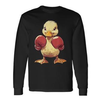 Pato Boxeo Dibujos Anim Camiseta de manga larga - Regaloses