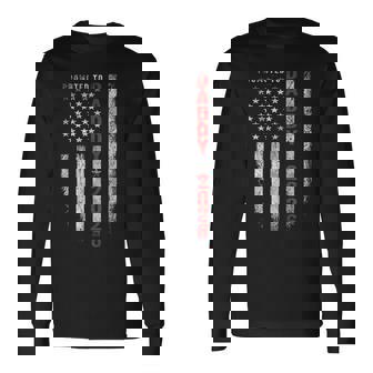 Patriotic Promoted To Daddy Est 2026 First Time Dad Long Sleeve T-Shirt | Seseable CA