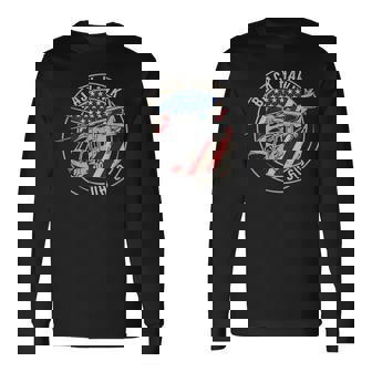 Patriotic Usa Flag Military Helicopter Uh-60 Black Hawk Long Sleeve T-Shirt - Thegiftio