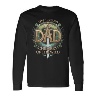 Pc Gamer Dad Rpg Role Playing Games The Legend Of Dad Children Of The Wild Black Men's Long Sleeve T-Shirt - Thegiftio