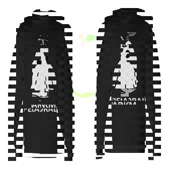 Pearanormal Cute Ghost Pear Halloween Costume Pun Long Sleeve T-Shirt | Seseable FR