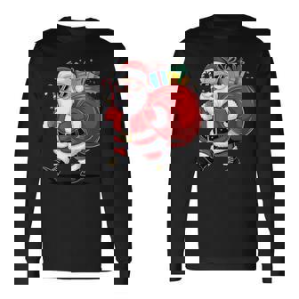 Père Noël Festif Avec Une Ambiance Cool Pour Noël Et Le Nouvel An T-shirt à manches longues - Cadeauxyz