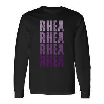 Personalized Name Rhea I Love Rhea Long Sleeve T-Shirt - Thegiftio